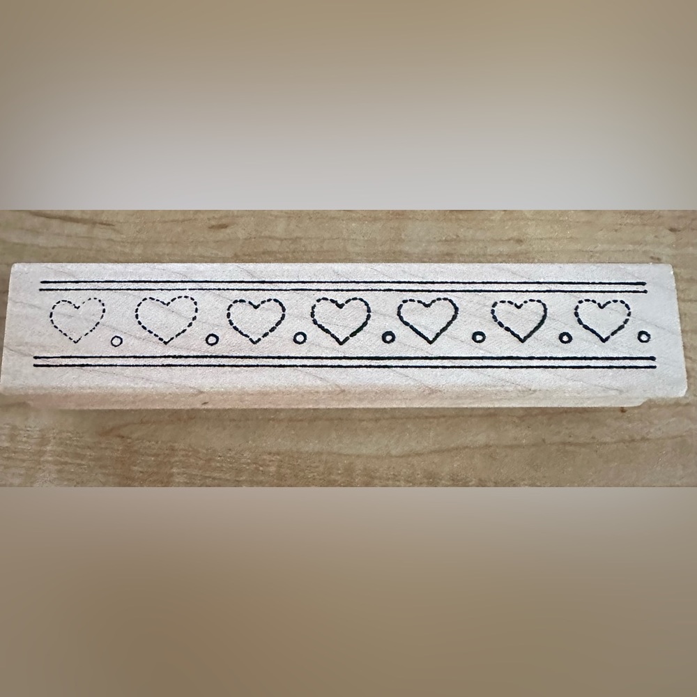 Northwoods  Rubber Stamp, Hearts Border, New